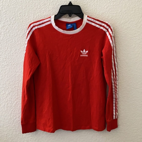 red adidas sweatshirt womens